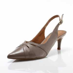 Scarpin Couro Cinza Fendi
