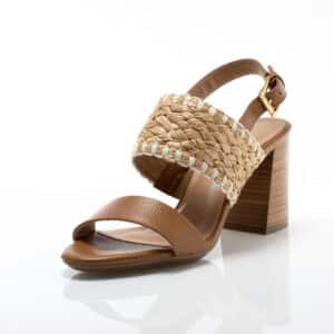 Sandalia Couro Caramelo