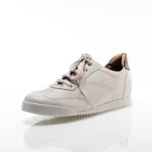 Tenis Couro Creme - Detalhe Marinho