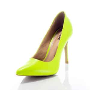 Scarpin Couro Verde Lima